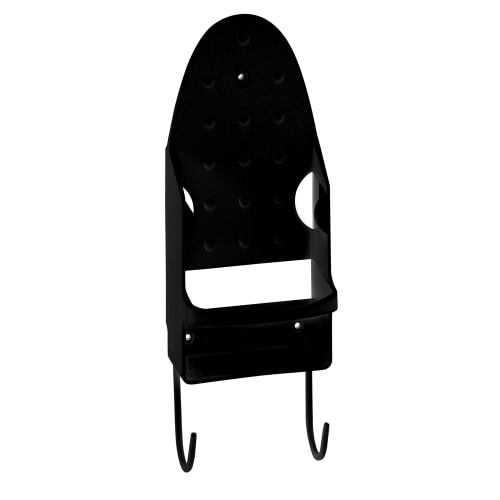 Wall Mount Iron and Ironing Board Organizer, Black